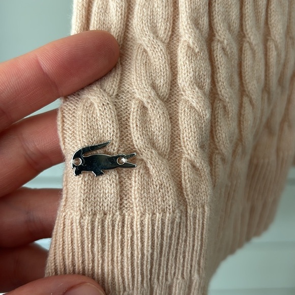 Lacoste Wool-Cashmere Cable Knit Sweater – Size 42 (Approx. M) - Picture 3 of 8